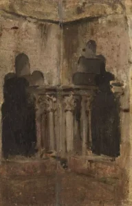 15 yo Pablo Picasso oil sketch 'Corner at the Cloister of Sant Pau del Camp', 1896, Museu Picasso de Barcelona