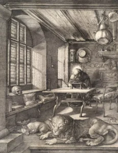Albrecht Durer, Saint Jjerome in his Study, 1514, Engraving