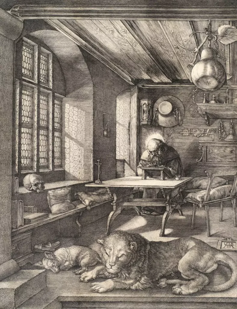 Albrecht Durer, Saint Jjerome in his Study, 1514, Engraving