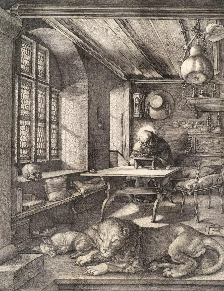 Albrecht Durer, Saint Jjerome in his Study, 1514, Engraving