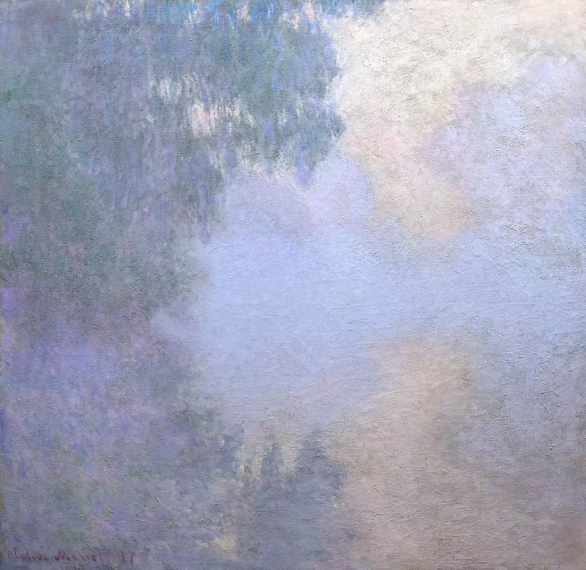 Claude Monet, Branch of the Seine near Giverny (Mist), from the series Mornings on the Seine, 1897, 89.9 x 92.7cm, The Art Institute of Chicago