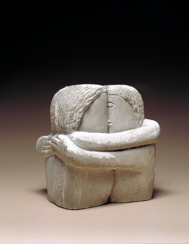 Constantin Brancusi, The Kiss (1908) limestone 36.5 x 24.5 x 23 cm