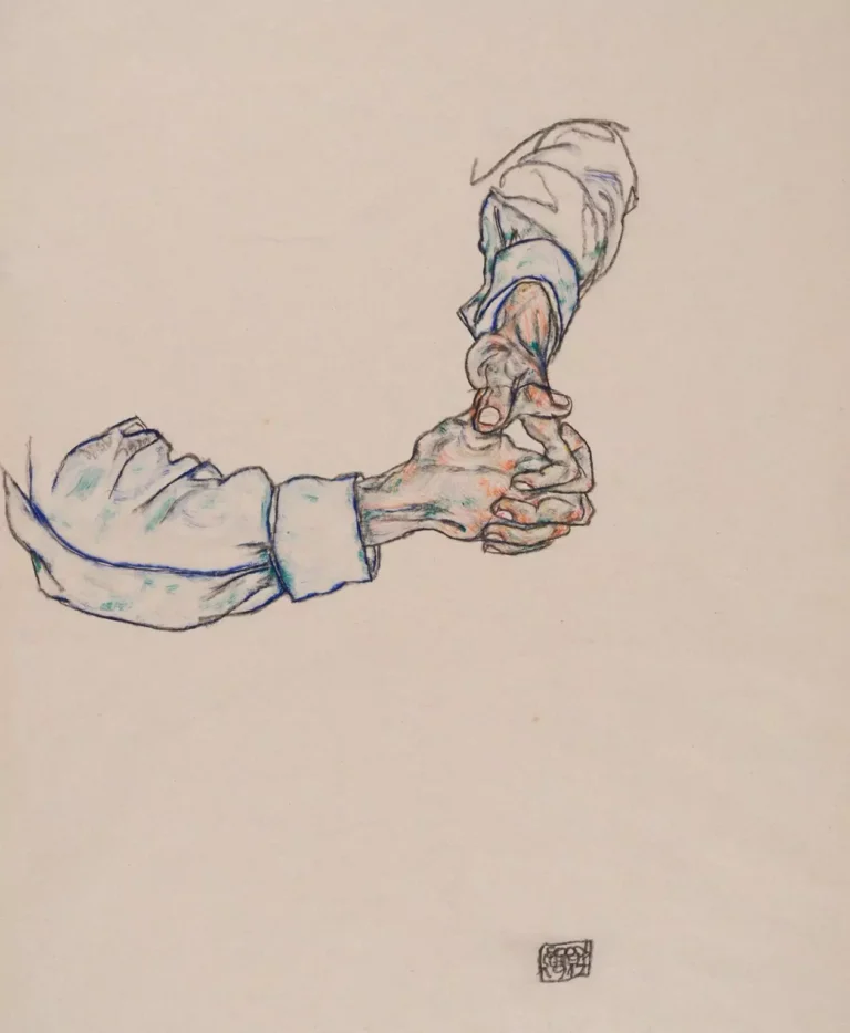 Egon Schiele, Hand Study (Karl Grünwald), 1917, gouache and pencil on paper, Toyota Municipal Museum of Art, Nagoya