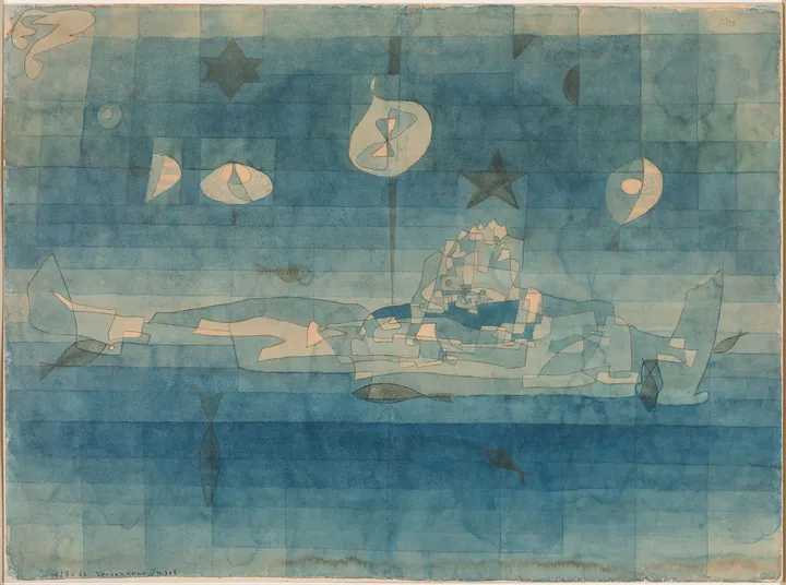Paul Klee, Versunkene Insel, 1923