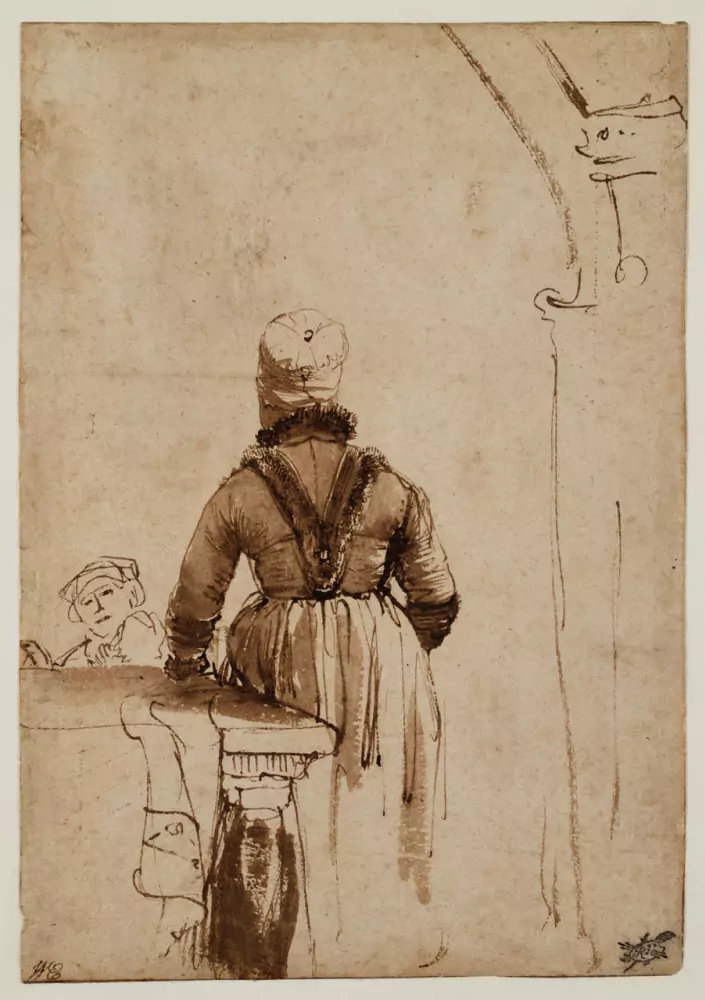 Rembrandt, Woman Wearing a Costume of Northern Holland, 1636