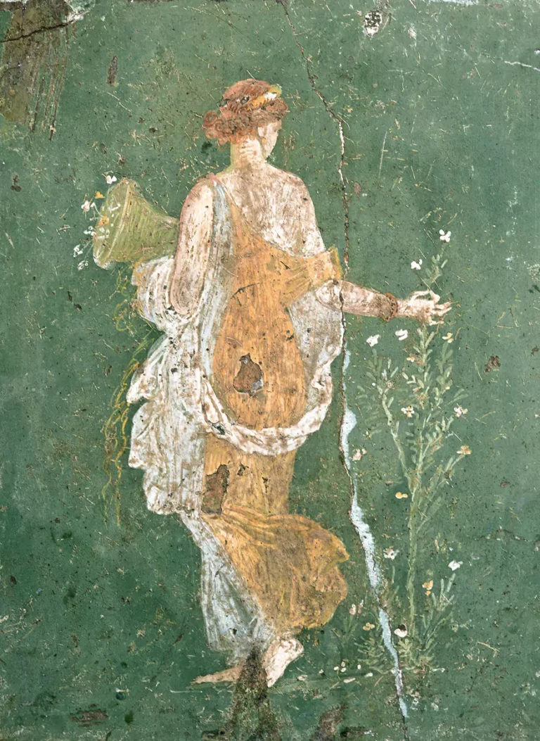 Roman fresco, Flora, 1st century AD, from Stabiae, Villa of Arianna, Naples, National Archaeological Museum.