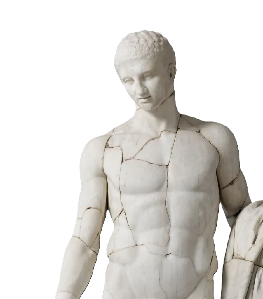 Statue of Herakles restored in the 17th century from many ancient and some modern fragments, detail