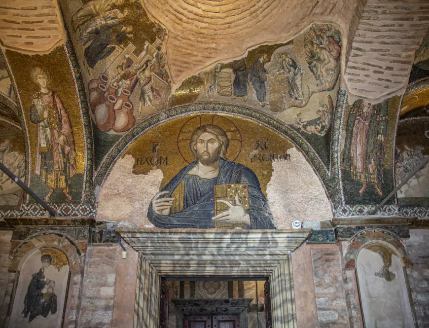 Christ Pantokrator mosaic, c. 1316–1321, Chora church, Constantinople (Istanbul)