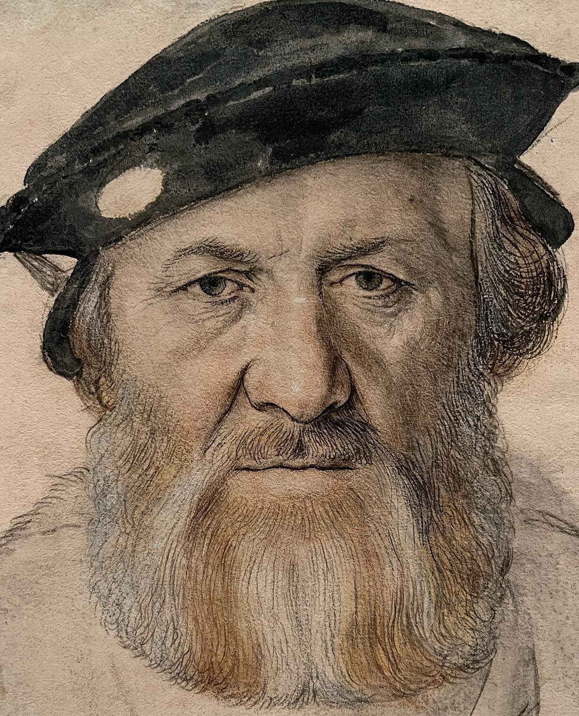 Hans Holbein the Younger, Portrait of Charles de Solier, Sieur de Morette, 1534–1535, chalk, pastel and India ink, Kupferstich-Kabinett, Dresden