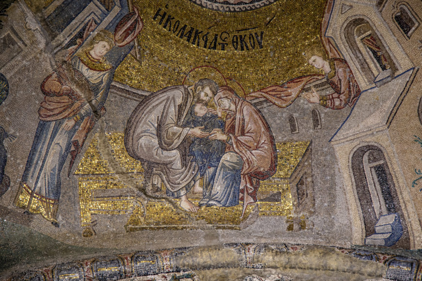 The Virgin with her parents, c. 1316–1321, inner narthex, Chora church, Constantinople (Istanbul)