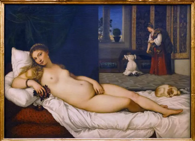 Titian, Venus of Urbino, 1538, oil on canvas, 119.20 x 165.50 cm (Galleria degli Uffizi, Florence