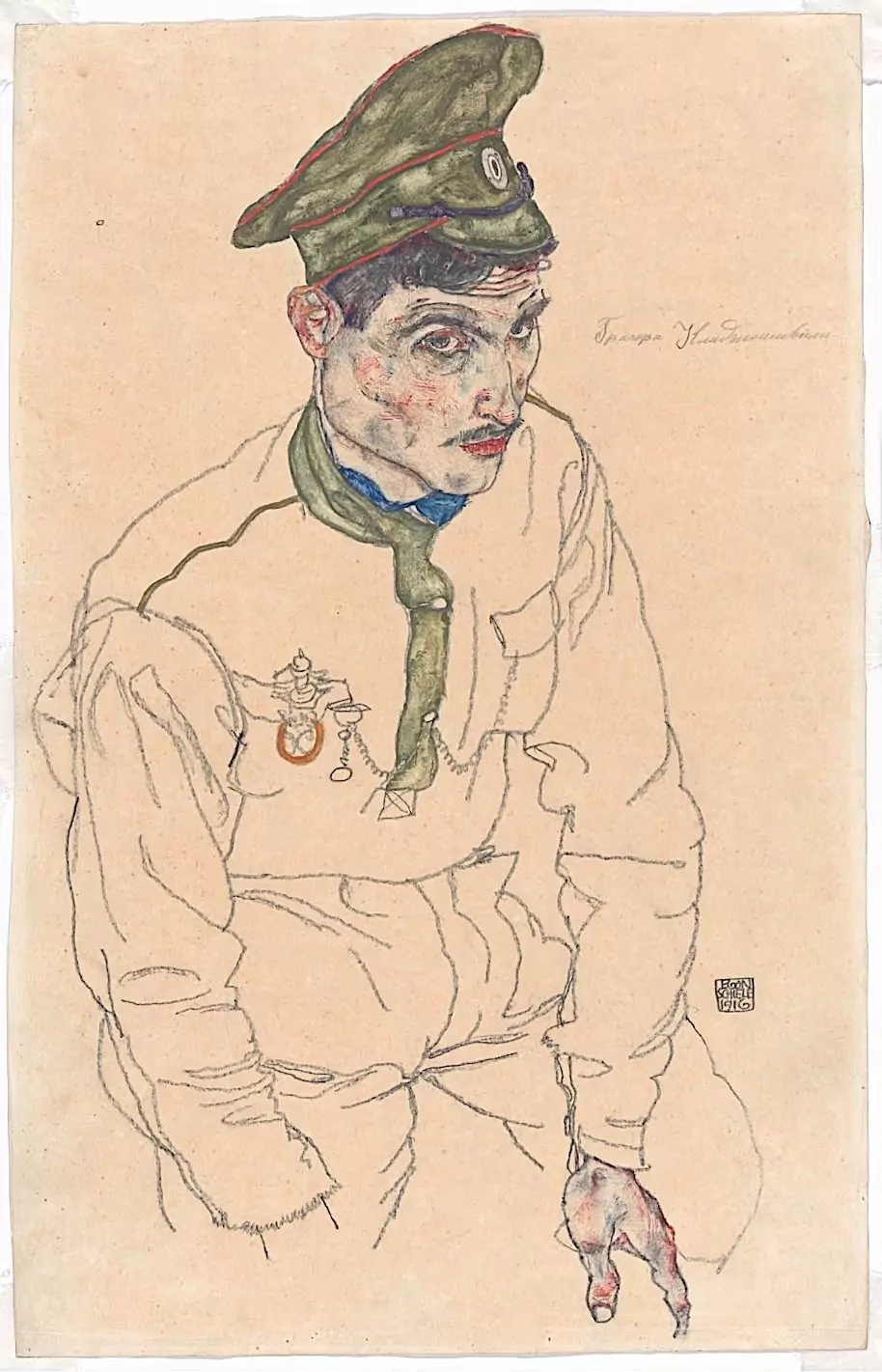 Egon Schiele, Russian Prisoner of War, 1916