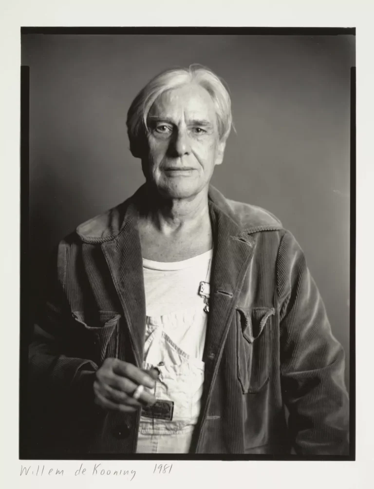 Portrait of Willem de Kooning in his studio