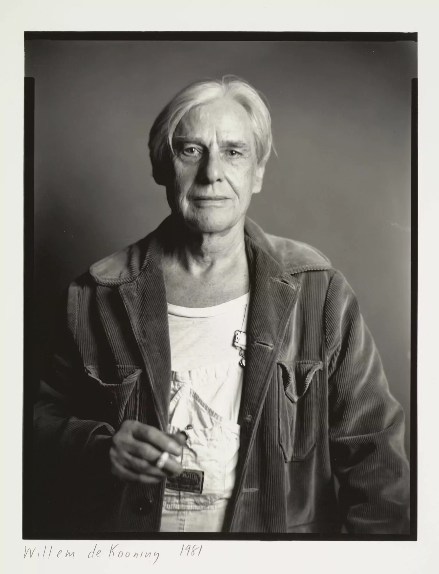 Portrait of Willem de Kooning in his studio