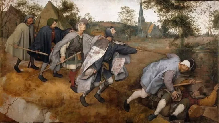 The Parable of the Blind Leading the Blind, Pieter Bruegel the Elder (c. 1525 - 1569), distemper on linen canvas, 1568, Museo Nazionale di Capodimonte Napoli