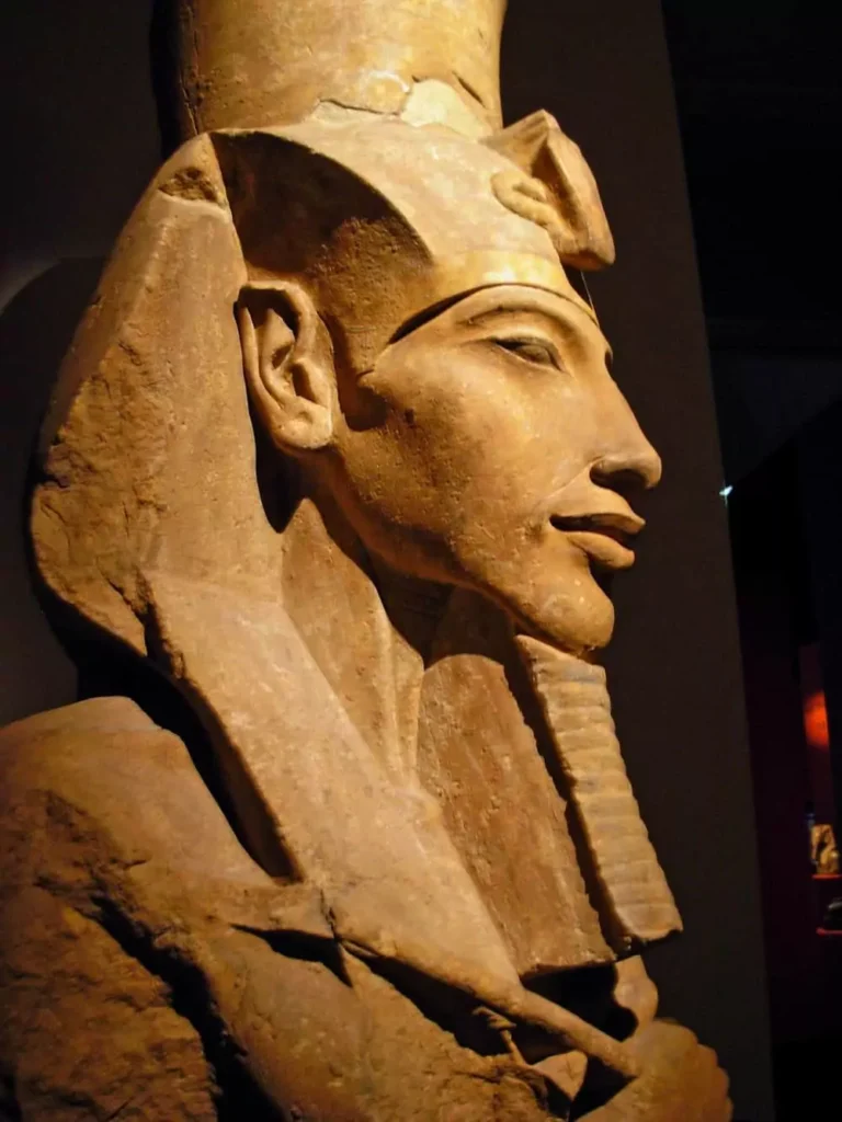 Colossal Statue of Amenhotep IV, Sandstone, Karnak, East Temple of Gempaaten, New Kingdom, 18th Dynasty, Reign of Akhenaten (1372-1355 BCE).