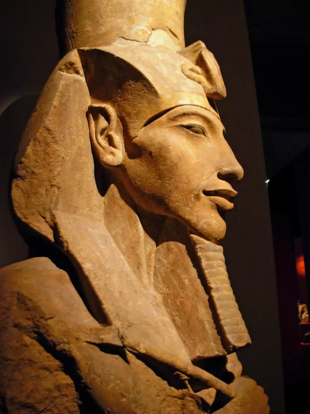 Colossal Statue of Amenhotep IV, Sandstone, Karnak, East Temple of Gempaaten, New Kingdom, 18th Dynasty, Reign of Akhenaten (1372-1355 BCE).