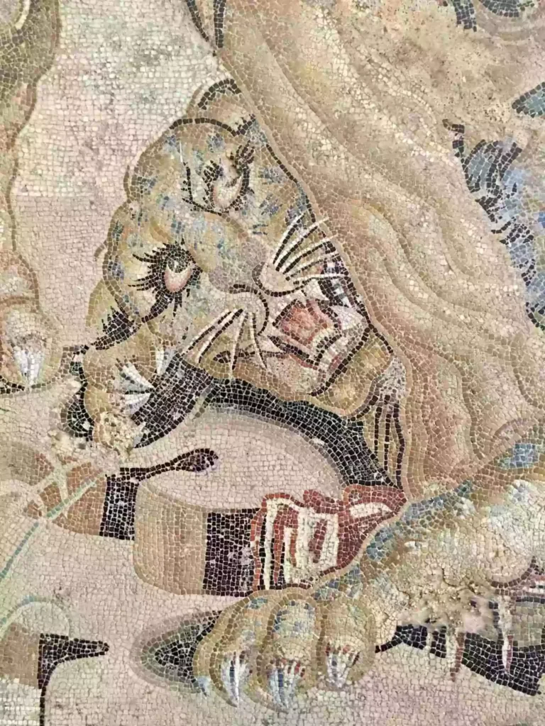 Roman mosaic, Fragment from the House of the Faun, Pompeii , 1st century AD, Archeological Museum, Naples