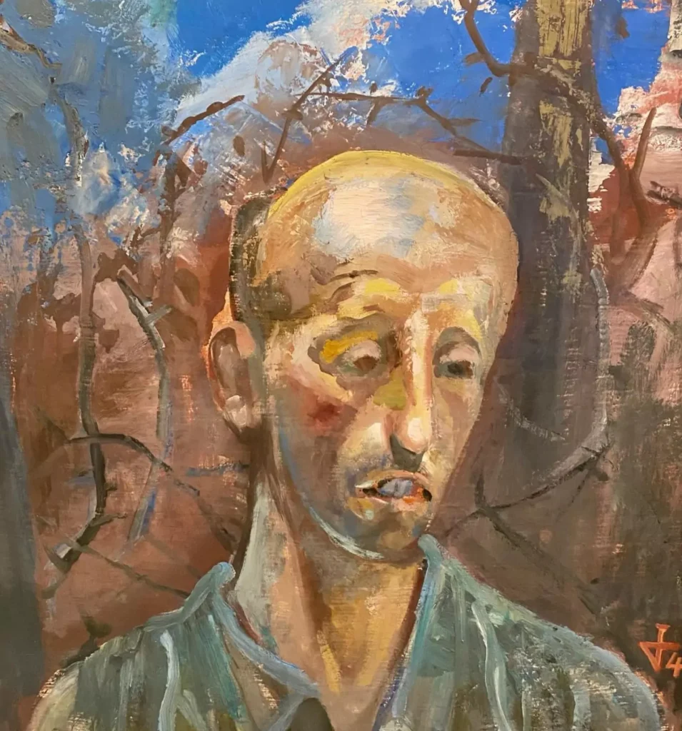 Otto Dix, Portrait of a Prisoner of War (detail), 1945